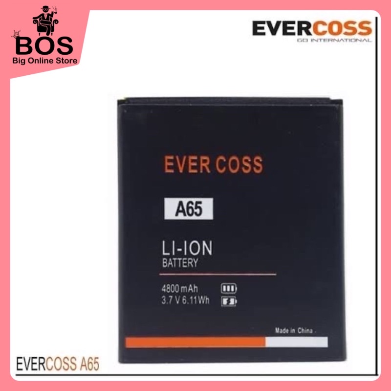 BOS - Battery HP Evercoss Ever Cross A65 A200 A7T A7N A74F A7D A74B M50 A5S A7B A5T A26C A7K | Batre BT Baterai