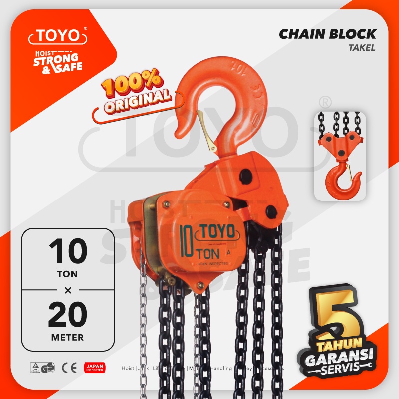 TOYO Chain Block / Takel 10 Ton x 20 Meter