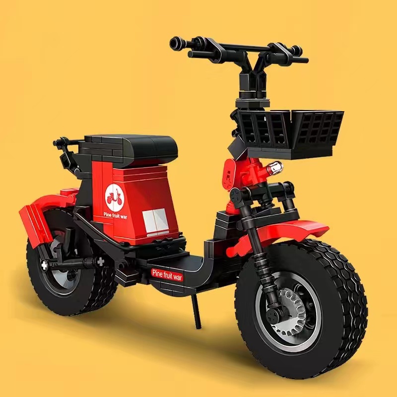 Mainan Balok Bangunan Lego Partikel Kecil Bentuk Sepeda Listrik Untuk Hadiah