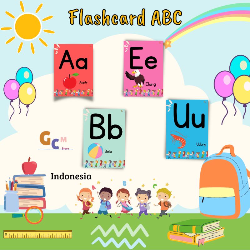 Jual Kartu ABC Alfabet/ Flashcard ABC /Alphabet | Shopee Indonesia