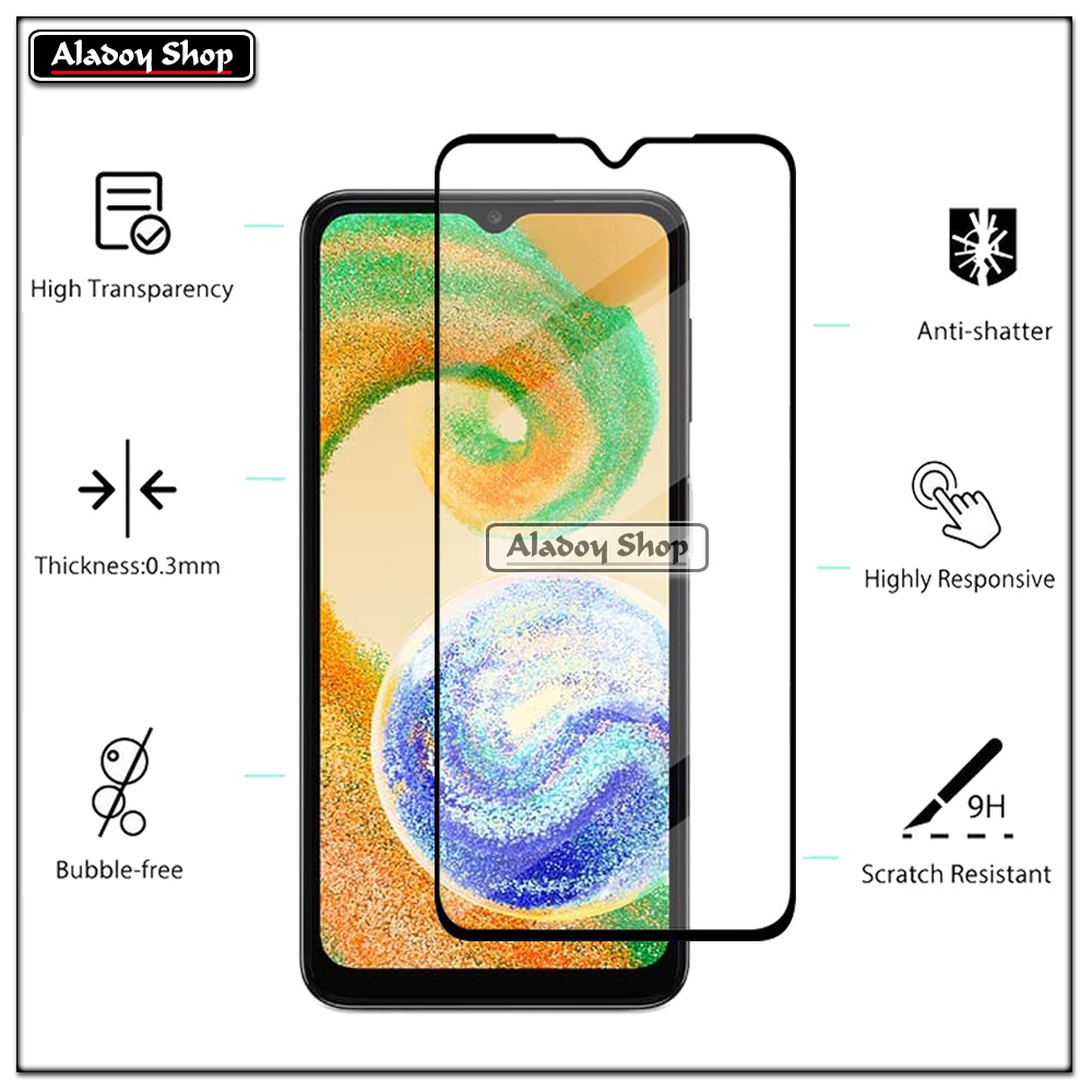 PAKET 2 IN 1 Tempered Glass Layar Samsung A04S 2022 + Skin Carbon Film 3D