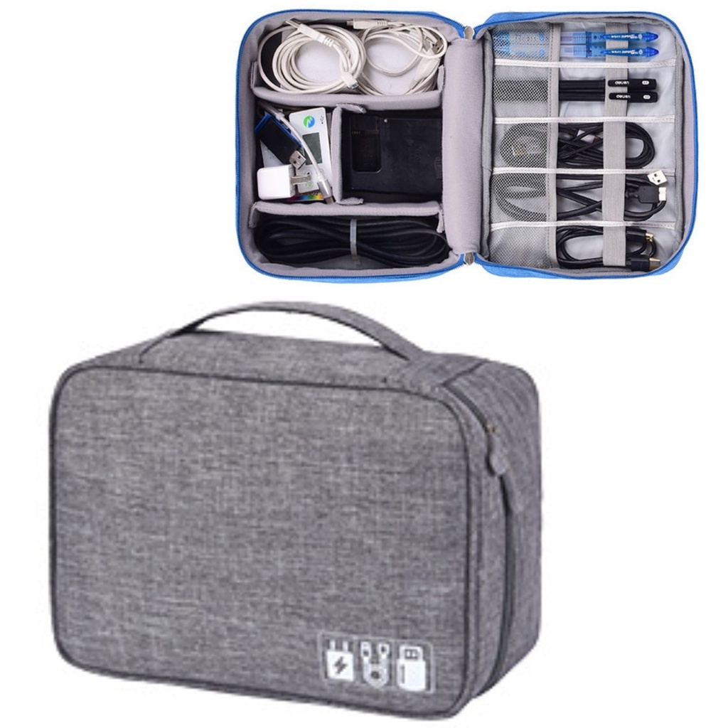 Mega_1688 Cable Pouch - Tas Charger Portable Denim MG608