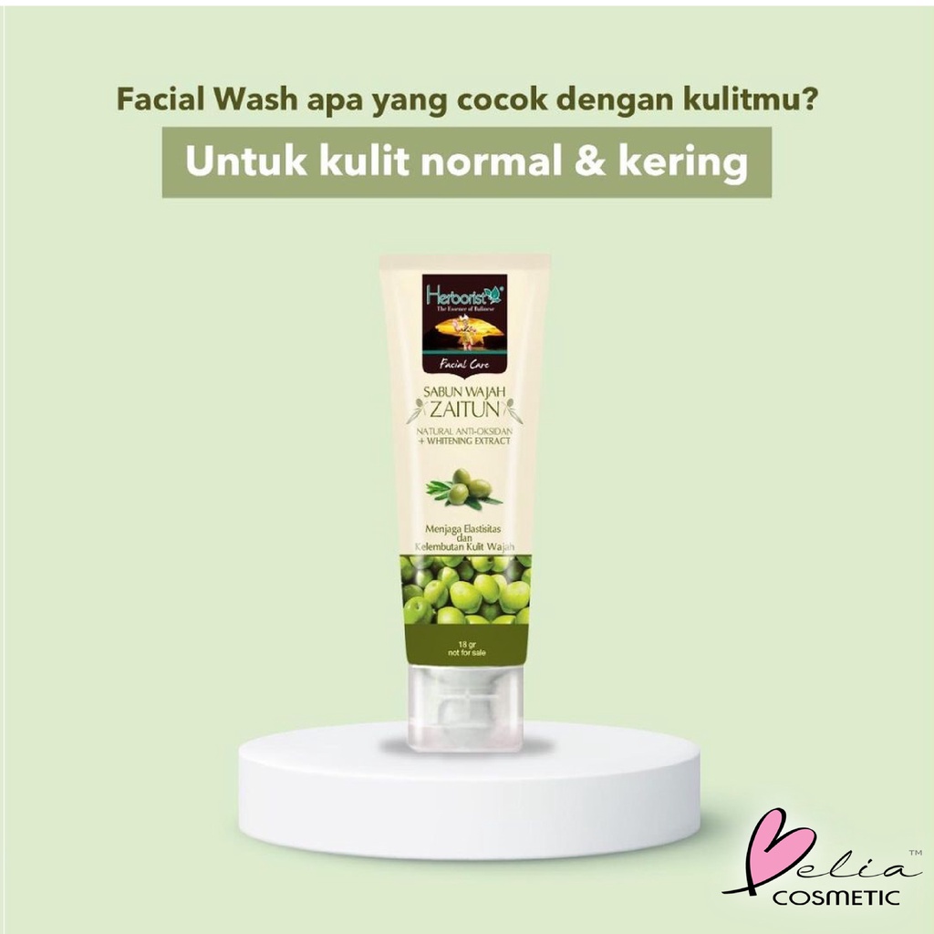 ❤ BELIA ❤ HERBORIST Facial Wash | HERBORIST Facial Gel | Herborist Sabun Wajah | Pembersih Wajah | OLIVE ZAITUN | TEA TREE | ROSE | ALOE VERA | BPOM