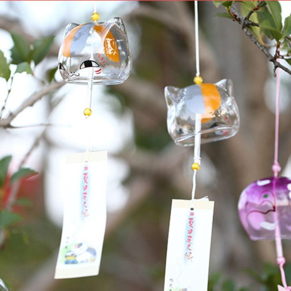 [Elegan] Wind Chime Kaca Transparan Gaya Jepang DIY Hadiah Bell Angin Bless Dekorasi Aksesoris