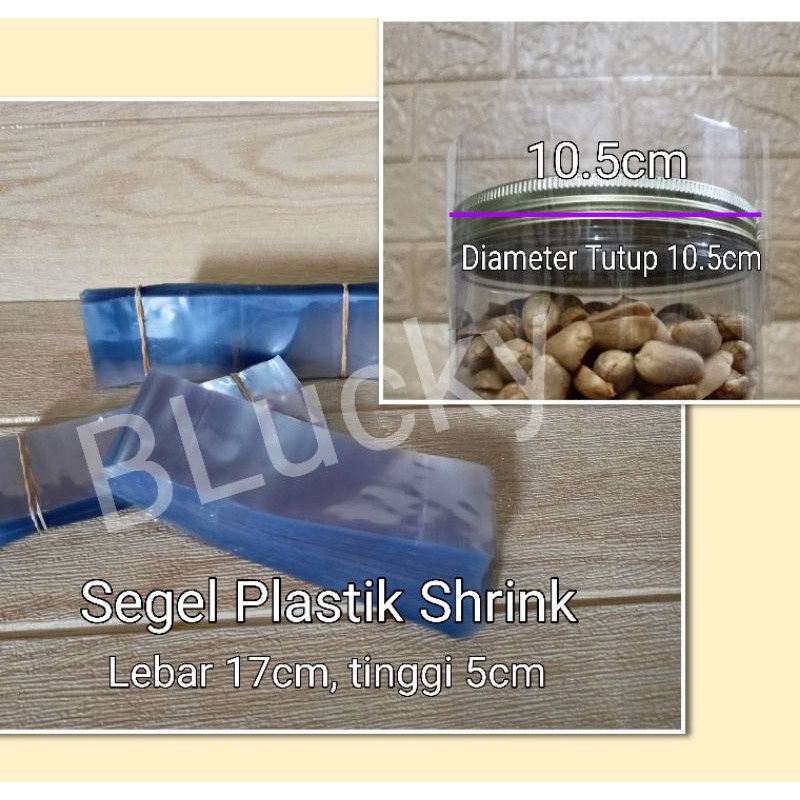 200pcs Segel Plastik Shrink untuk Toples dengan Diameter Tutup 10,5cm - 17cmx5cm