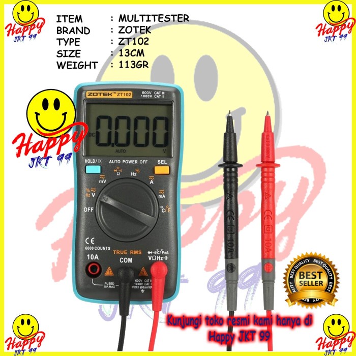 multimeter ZOTEX ZT102 / avometer digital auto range ZOTEX ZT 102