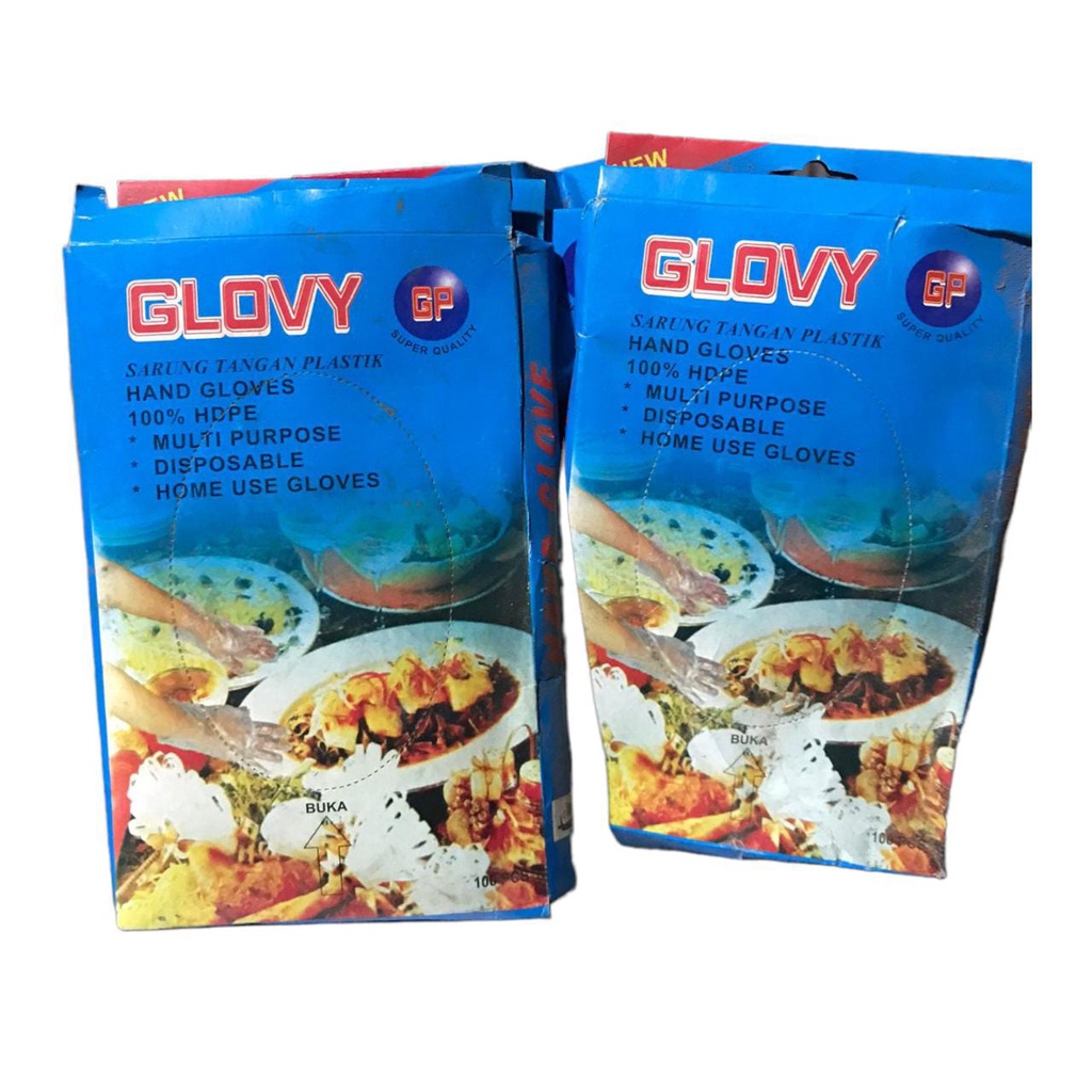 Sarung Tangan Plastik Steril Glovy Serbaguna Isi 100pcs Sarung Tangan Untuk Menanam Dan Menyemprot Pestisida