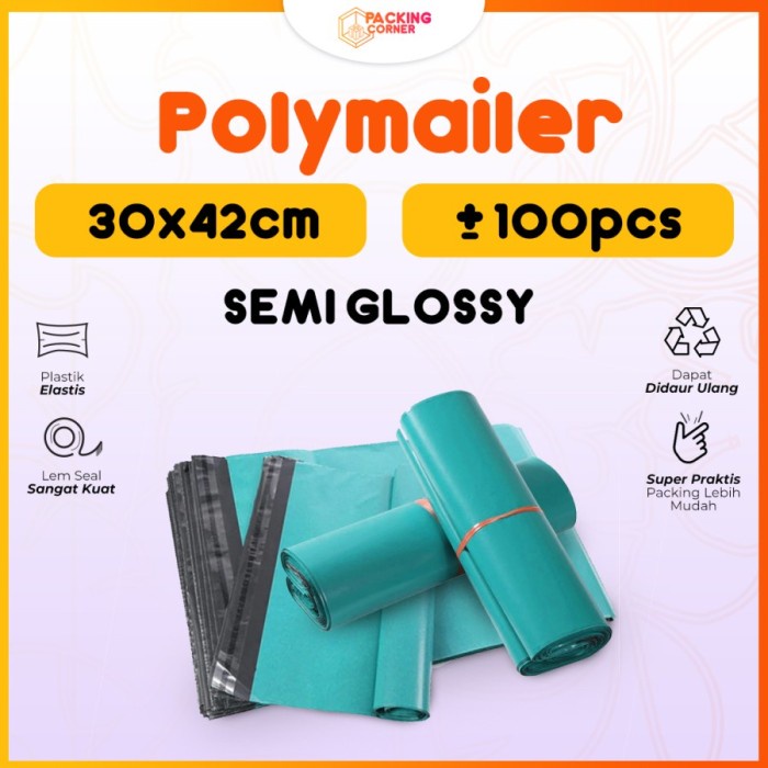 

Plastik Amplop Packing Polymailer Olshop Online Shop ol on shop 30x42 - Hijau Tua