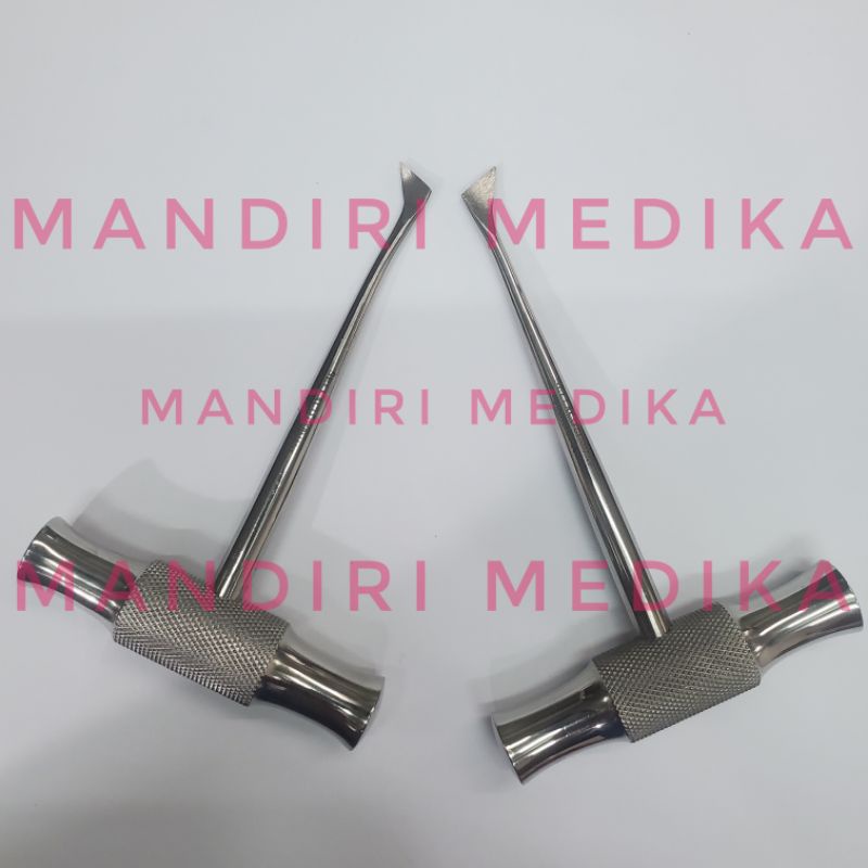 Dental Cryer Elevator Set L-R Kiri Kanan Stainless KEMENKES AKL