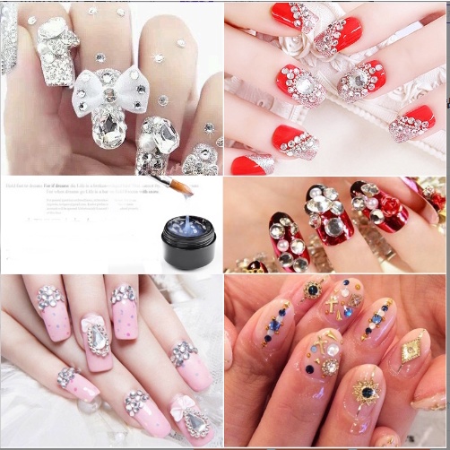 Lem kuku Gel Transparan Super Lengket isi 8ML untuk Permata Nail Art
