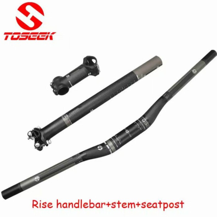 Paket Handlebar stem and seatpost CARBON Toseek