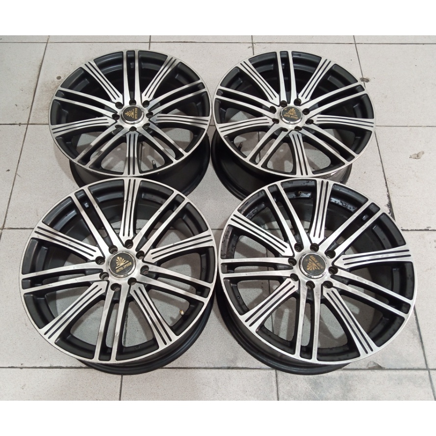 Velg Bekas Mobil Type AUTO SPEED Ring 17 Lebar 7,5 Hole 4X100 4X114,3 ET42 B/P Cocok Mobil Jazz Mobi