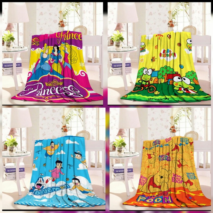 DM - Selimut Anak Bahan Polyester 120 x 170 cm - Motif Karakter