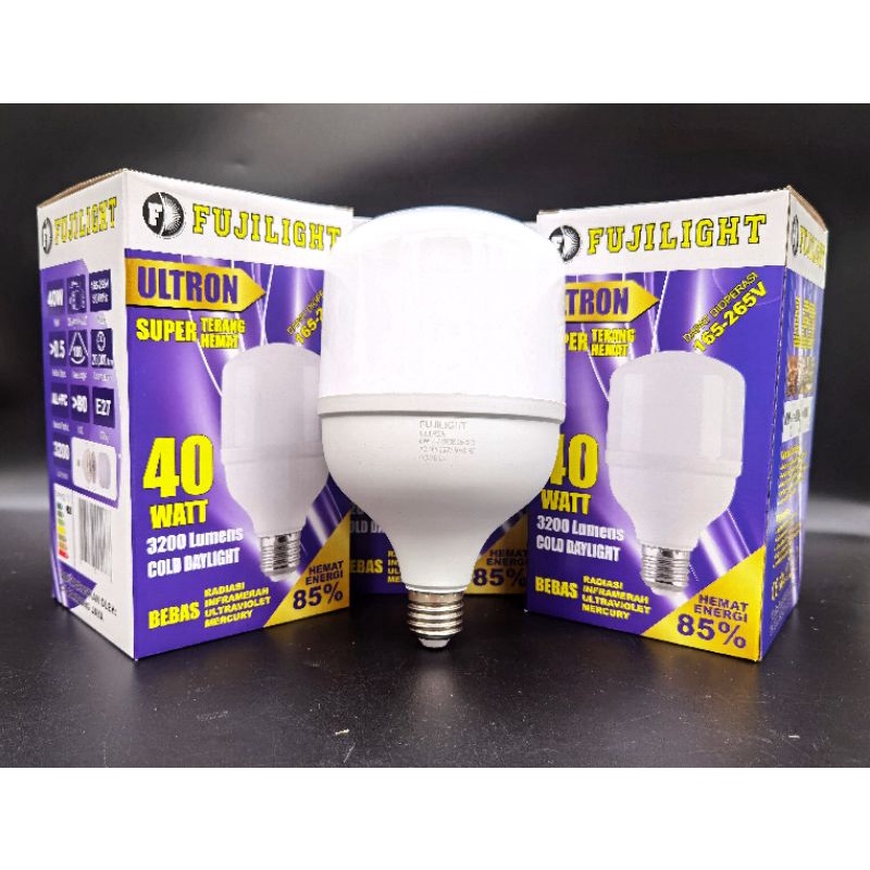 Lampu Led 40w FUJILIGHT ULTRON, warna bolam putih 6500K,garansi 1 tahun, model capsul