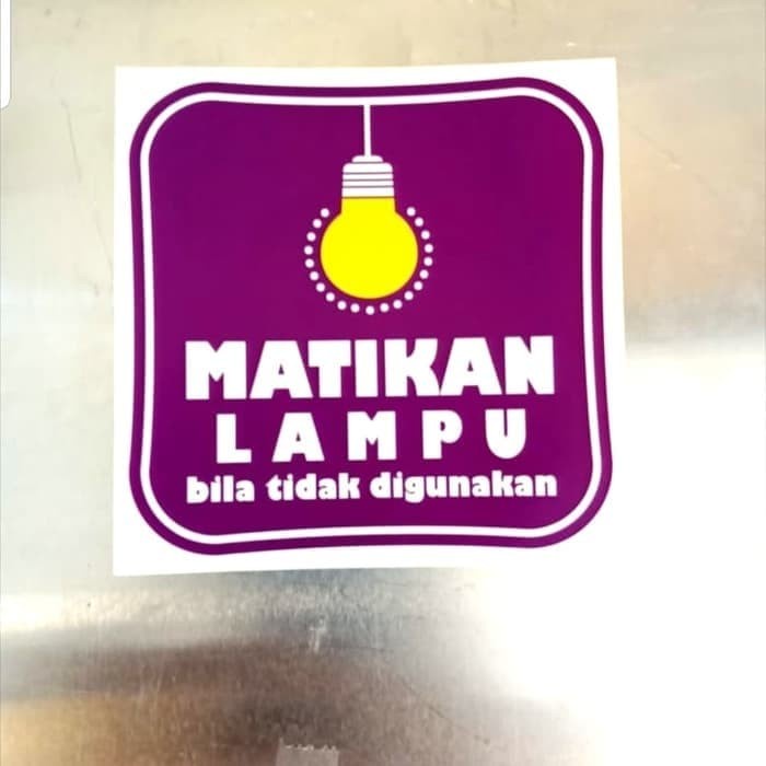 

SIGN STICKER MATIKAN LAMPU BILA TIDAK DIGUNAKAN 10X10CM