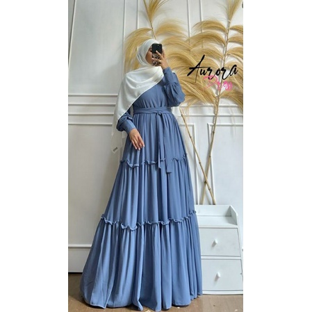 AURORA MAXY DRESS / IR FASHION / TERMURAH / TERLARIS / COD BAYAR DITEMPAT / FLASH SALE / POPULER / M