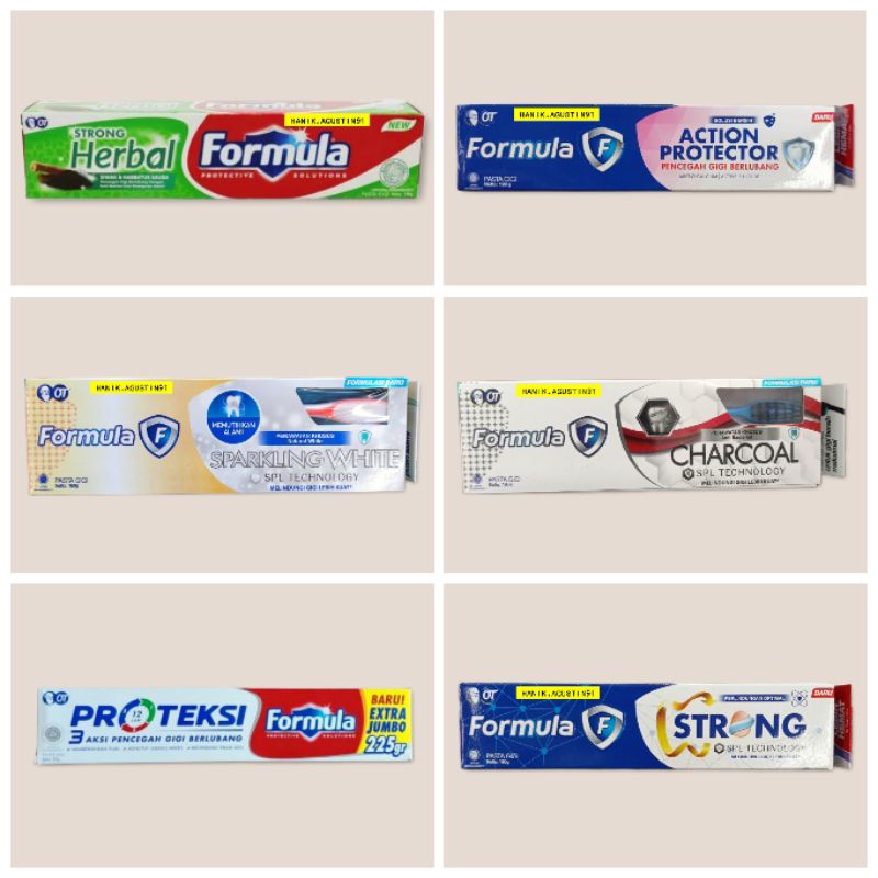 Formula Pasta Gigi Sparkling White / Charcoal / Herbal / Strong 160Gr MB91