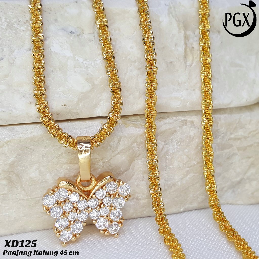 PGX Kalung Wanita Xuping Perhiasan Lapis Emas Aksesoris Fashion Premium - XD125