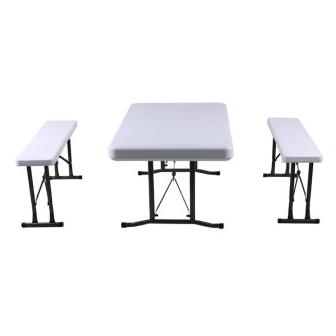 Promo Meja dan Kursi Lipat Krisbow Putih silahkan order