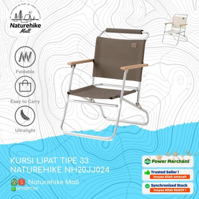Promo KURSI LIPAT CAMPING / PORTABLE / OUTDOOR NATUREHIKE NH20JJ024 TIPE 33 silahkan order