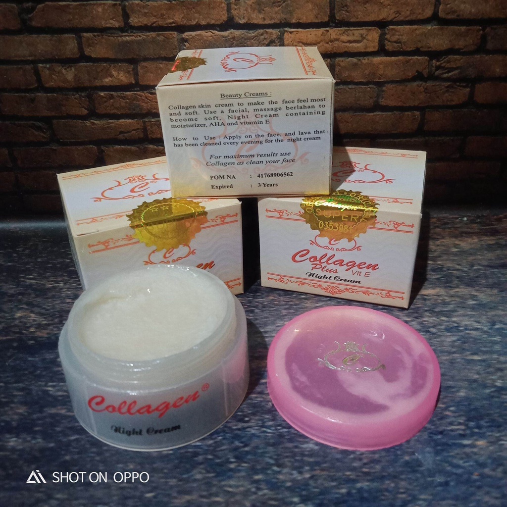 CREAM COLLAGEN MALAM SINGLE / CREAM KOLAGEN MALAM SAJA RUMAH CANTIK