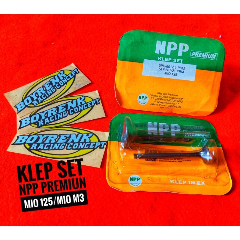 KLEP SET / PAYUNG KLEP YMH MIO 125/MIO M3 SET IN EX - BOYRENK RACING