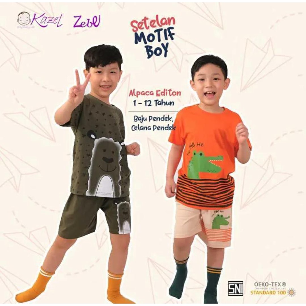 stelan baju anak kazel-zebe