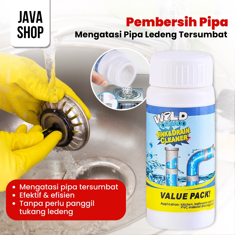 JAVASHOP Pembersih Saluran Pipa Toilet Wastafel Tersumbat Mampet Wild Tornado