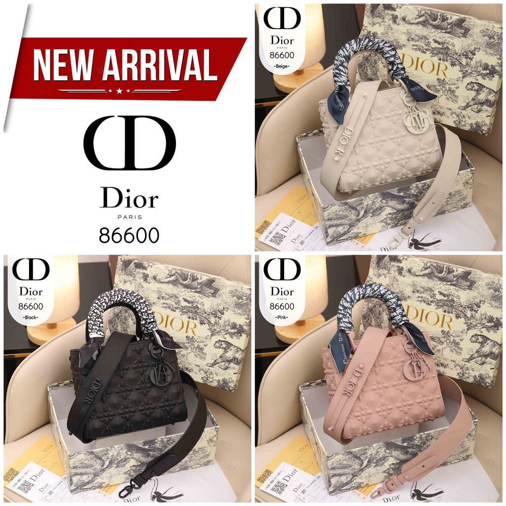 TAS WANITA BATAM IMPORT DIOR LADY SMALL CANNAGE CALFSKIN WITH DIAMOND MOTIF BAG 86600 KWALITAS SEMI 