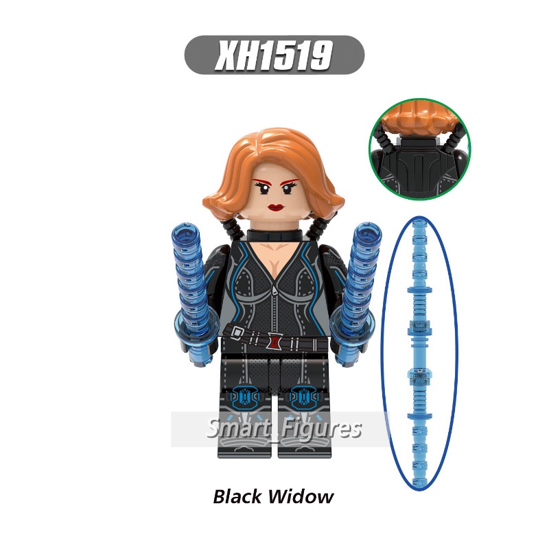 Mainan Action Figure Black Widow Minifigures Red Guardian Yelena Belova Taskmaster Iron Maiden Marvel X0289