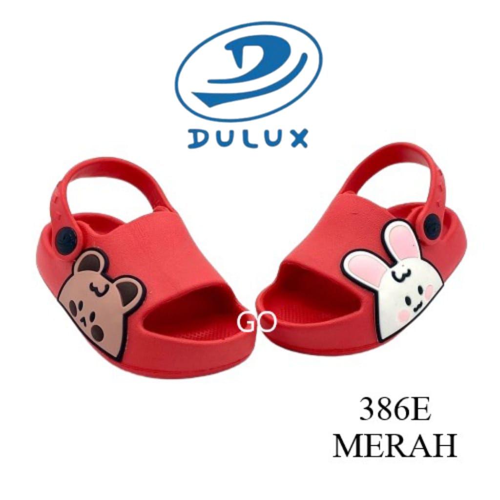 gos DULUX 386E Sandal Anak Perempuan Baim Sandal Anak Selop Tali Belakang Sandal Karet Terbaru