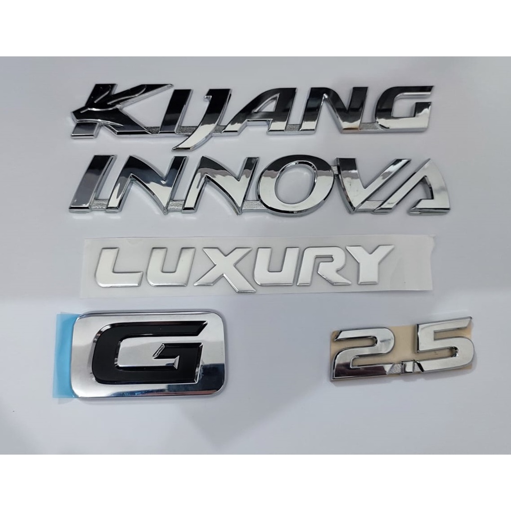 Paket Emblem Tulisan Kijang Innova 2.5 G Chrome