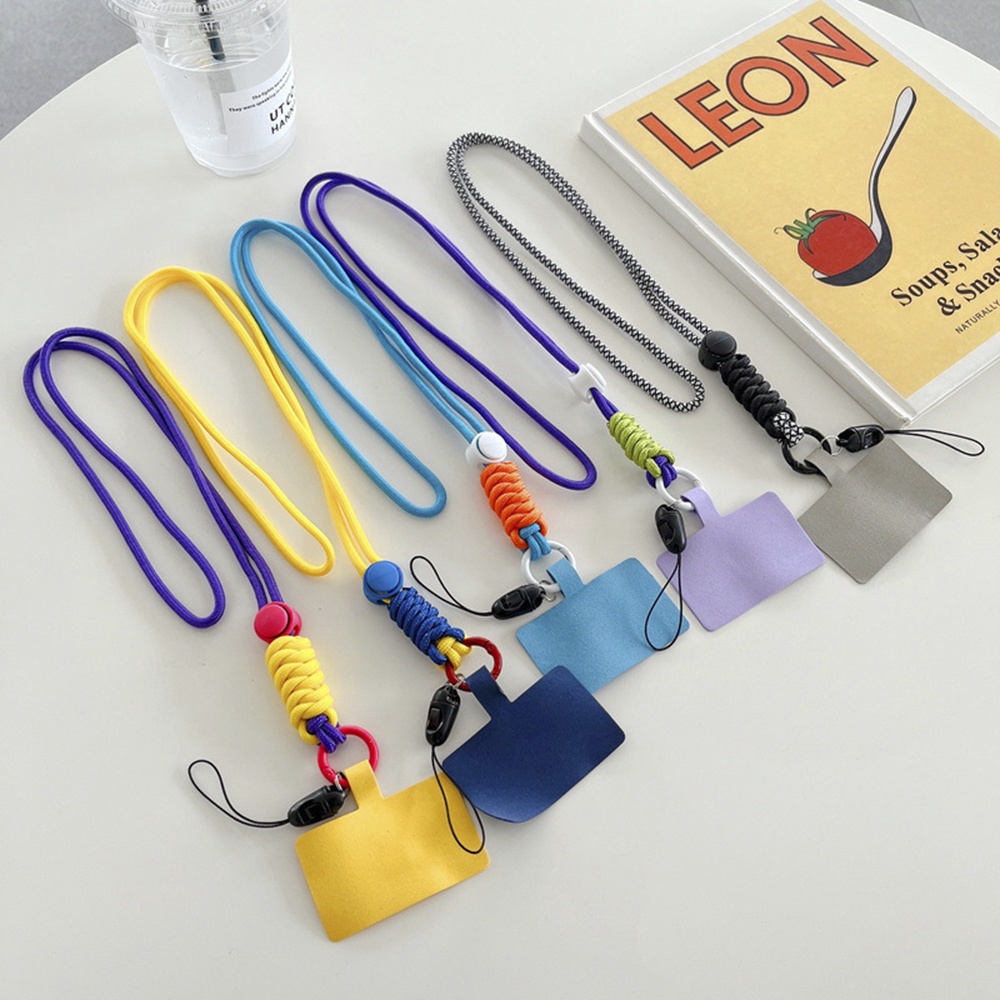 Tali Lanyard Leher Adjustable Anti Hilang Ukuran 25cm / 50cm Untuk Case Handphone