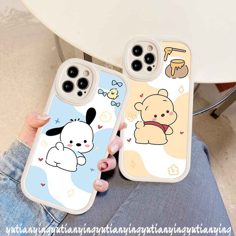 Kartun Winnie The Pooh Pacha Dog Case Realme C55 10 Pro Plus C35 C30 C15 C31 C25 C25Y C21Y GT 8 8i 9i C11 C25s C12 6 5s C20A C3 C21 C17 6i 5i 8Pro 5 6s C20 Couple Empuk Sarung TPU