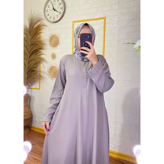 Dress Mecca Abaya, Bahan shakila premium. LD 110 PB 140