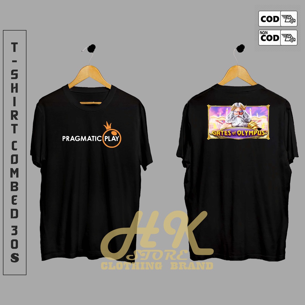 T-SHIRT KAOS DISTRO PRAGMATIC PLAY GATES OF OLYMPUS