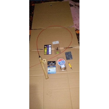 jejer pancing /joran pancing wader 160 cm lentur satu set siap pakai.