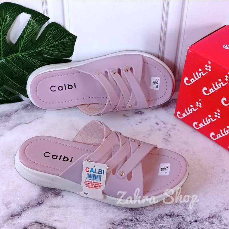 PROMO CALBI Sandal Korea wanita / Sandal Calbi Wanita Double Strap Terbaru dan Termurah / sandal Cal