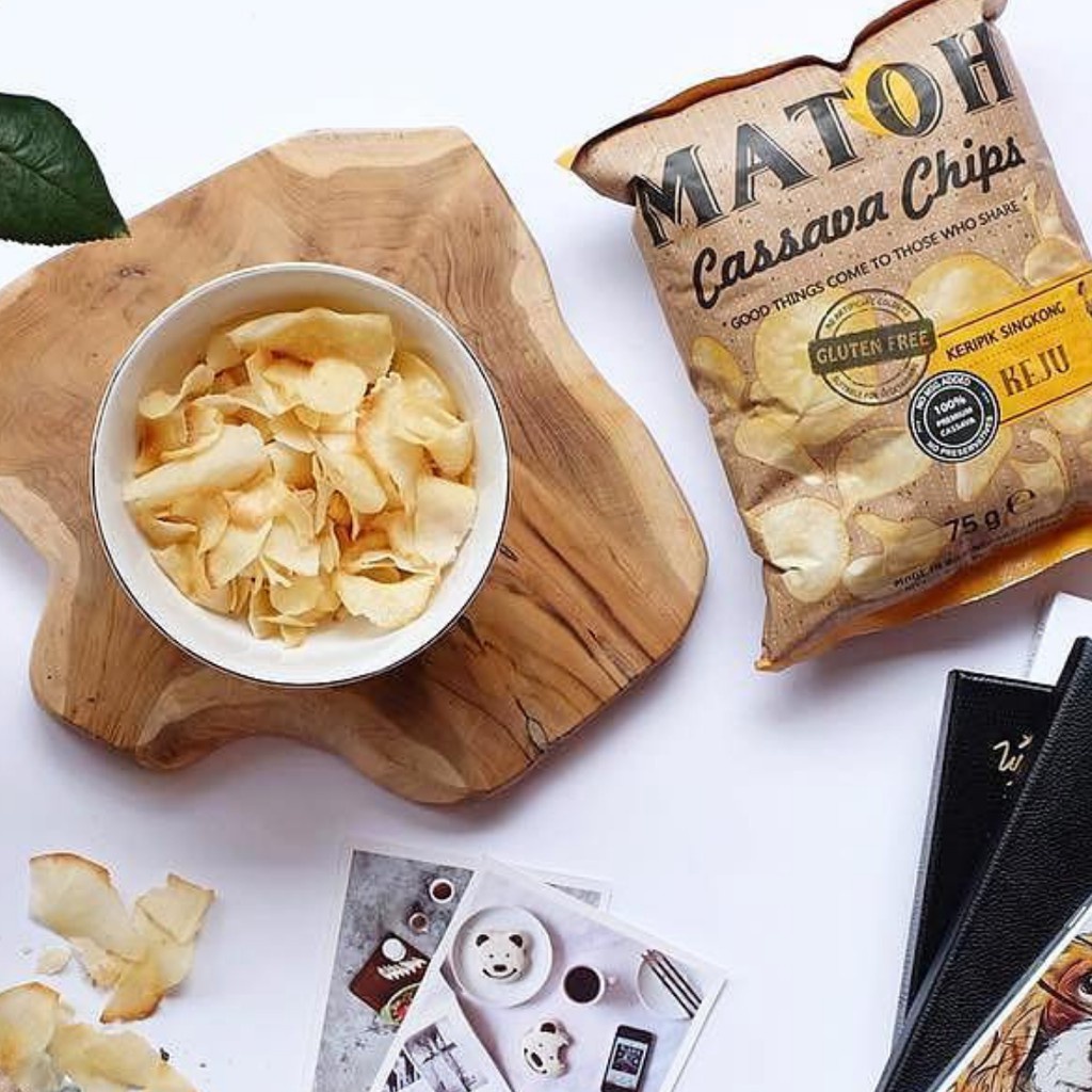 Matoh Cassava Chips - Keripik Singkong KEJU Gluten Free &amp; Non MSG 75 g