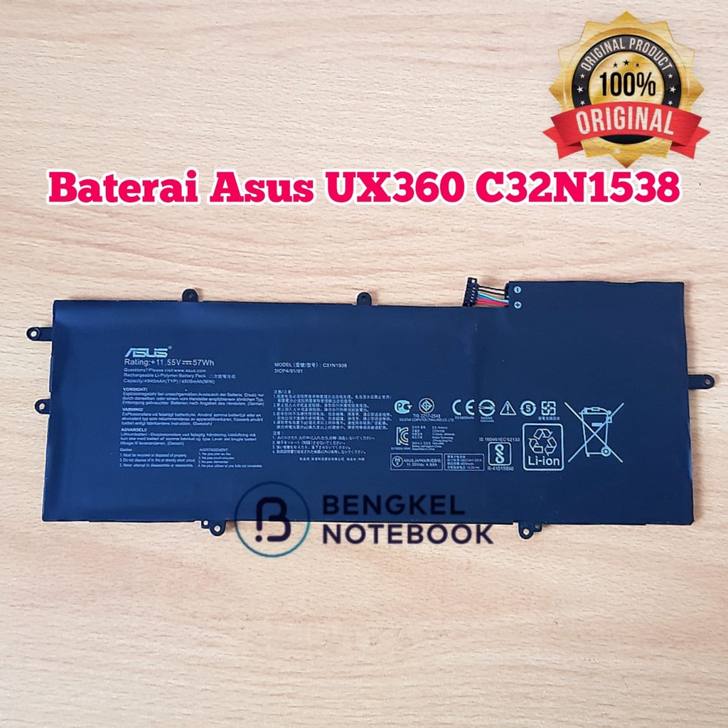 Baterai Asus UX360 UX360UA UX360UAK Q324 Q324U A324UA C31N1538