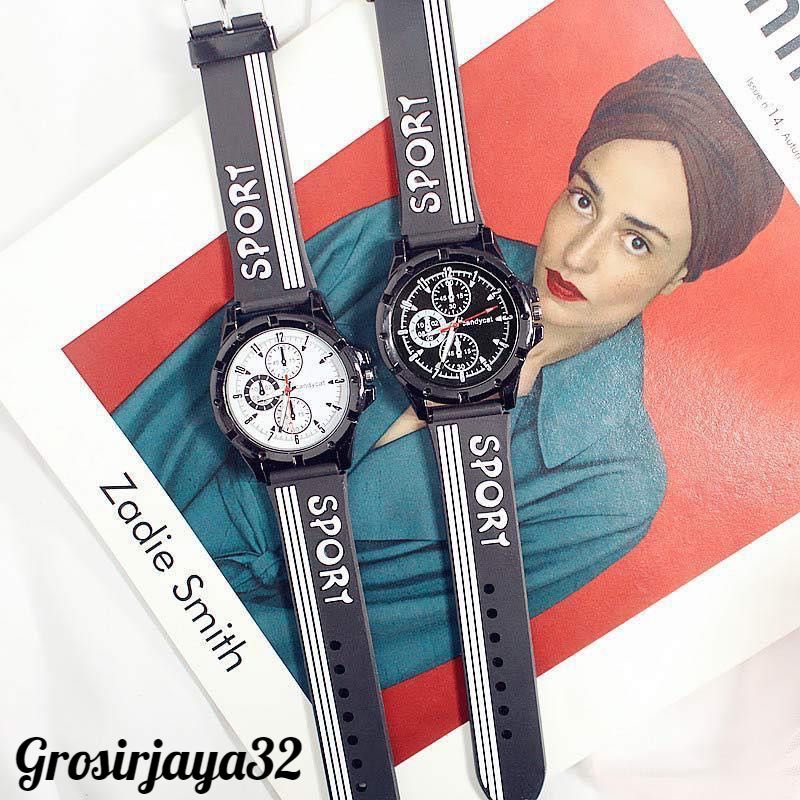 (GROSIRJAYA32) Jam Tangan CandyCat JAUZA Jam Tangan Sport Tali Leather / Jam Tangan Analog CandyCat PU Leather