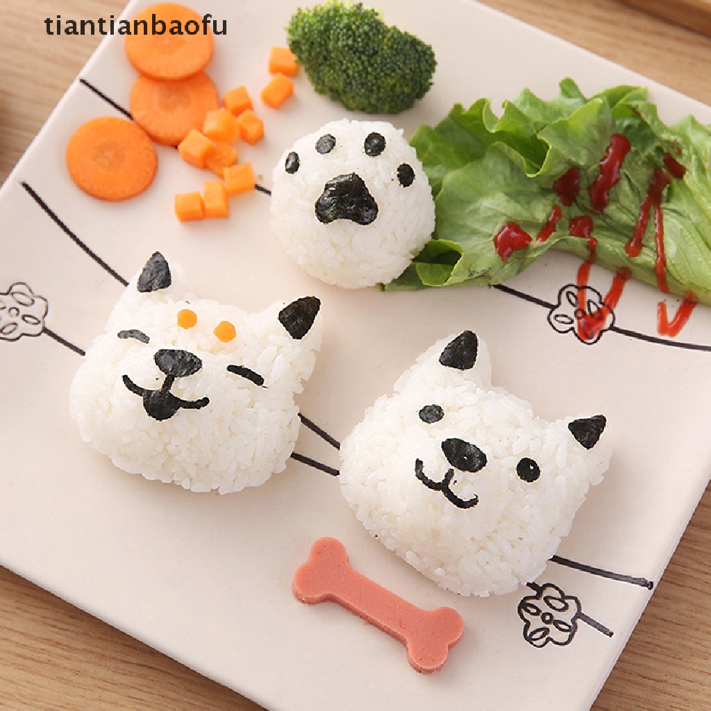 Cetakan Nasi Sushi Nori Nori Bentuk Kucing Anjing Beruang Kelinci Panda Untuk Dekorasi