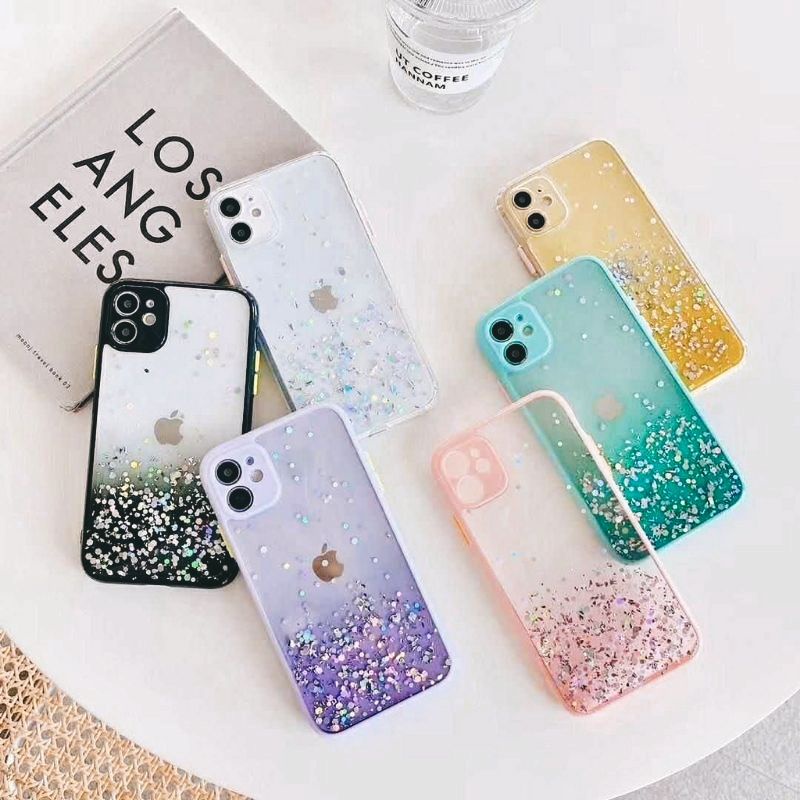 Softcase Glitter Aero my choice IP 7 8 7+ 8+ 13 pro bling bling tanam pelindung kamera iphone