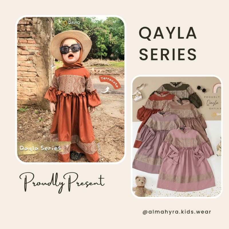 READY GAMIS ONLY - Dess Anak Perempuan Qayla Series By Qavio