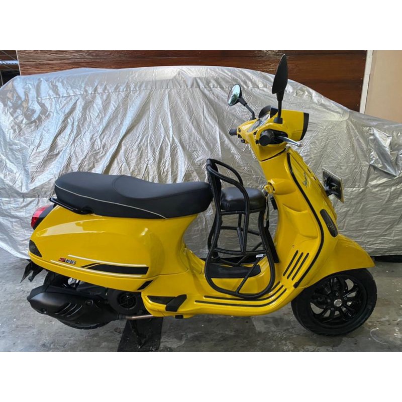 jok bonceng anak motor vespa matic new black edition