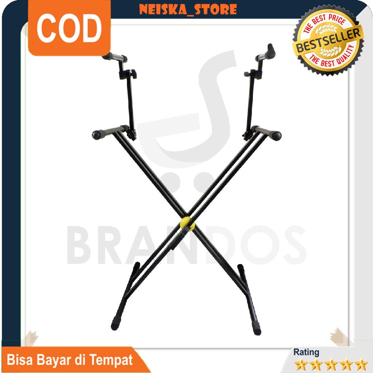 Stand Keyboard 2 Rak Stand Keyboard Piano Stand Keyboard Double Stand Keyboard X Silang Stand Piano