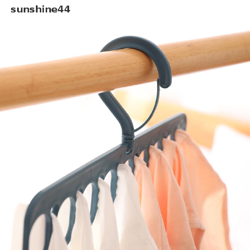 Sunshine Rak Gantung Pengering Kaos Kaki / Pakaian Anti Angin Dengan 9 Lubang