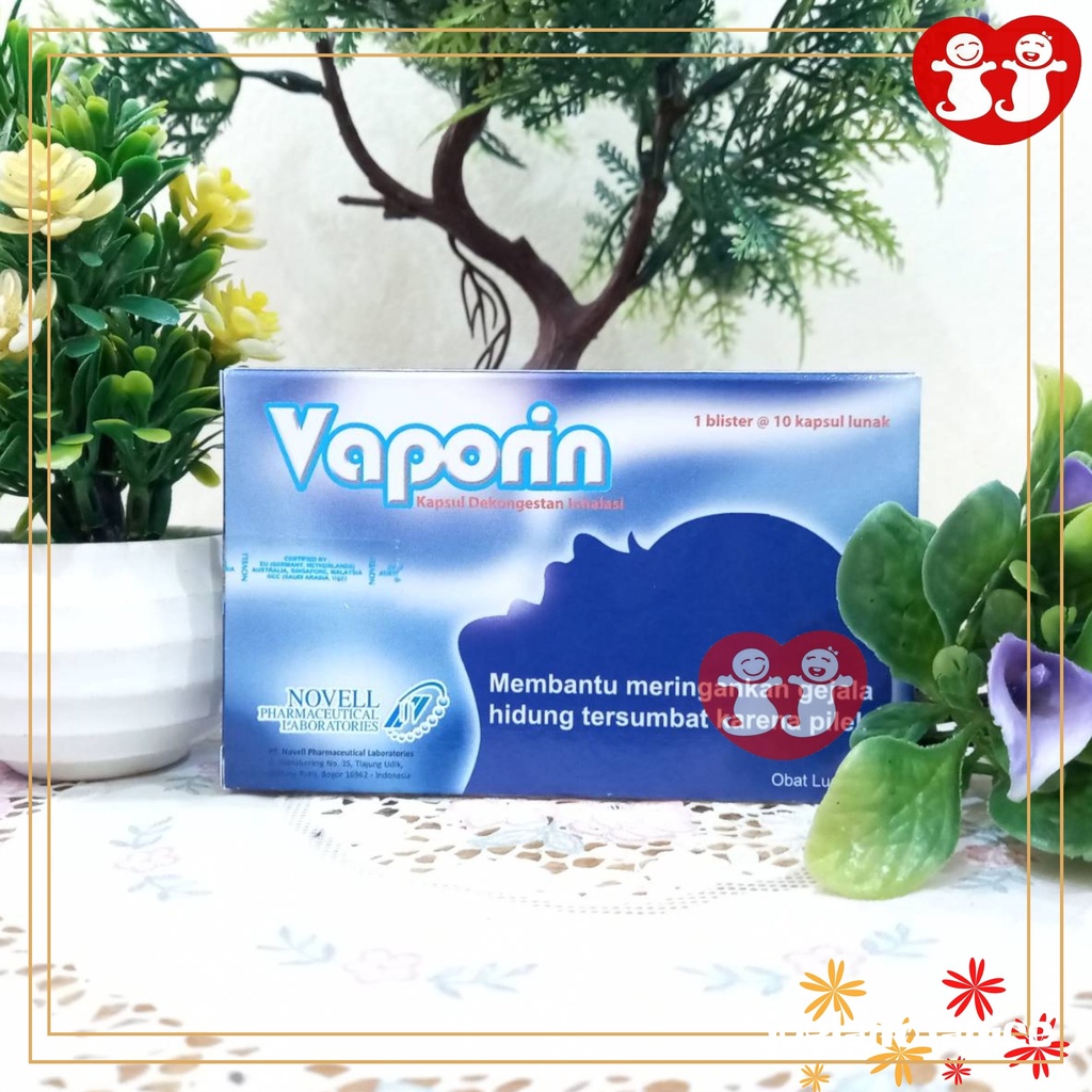 Vaporin Dekongestan Inhalasi Isi 10 Kapsul Lunak/ Meringankan Gejala Hidung Tersumbat