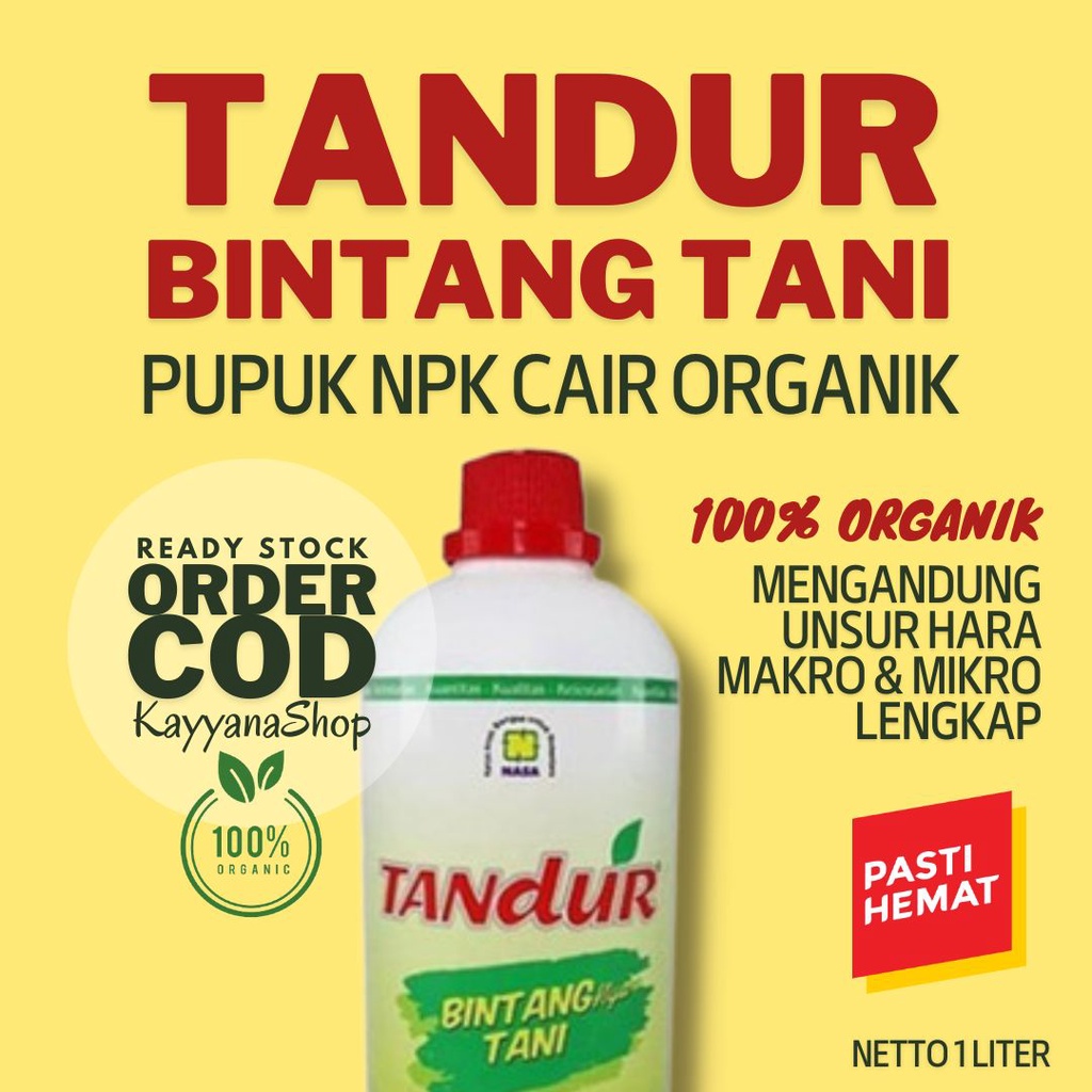 Tandur Bintang Tani Pupuk NPK Cair 1 Liter / Pupuk NPK Cair Untuk Padi Jagung Cabe / Pupuk NPK Cair 