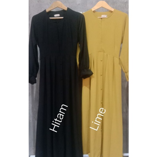 Azima Dress // Gamis terbaru Crinkle size M L XL-6